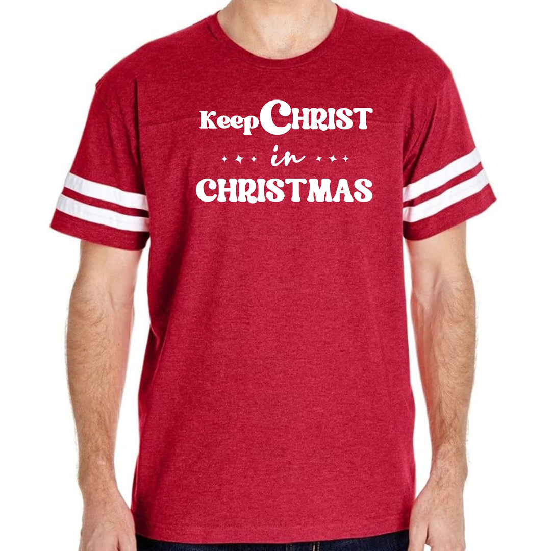 Mens Vintage Sport Graphic T-shirt Keep Christ in Christmas