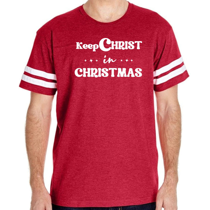 Mens Vintage Sport Graphic T-shirt Keep Christ in Christmas