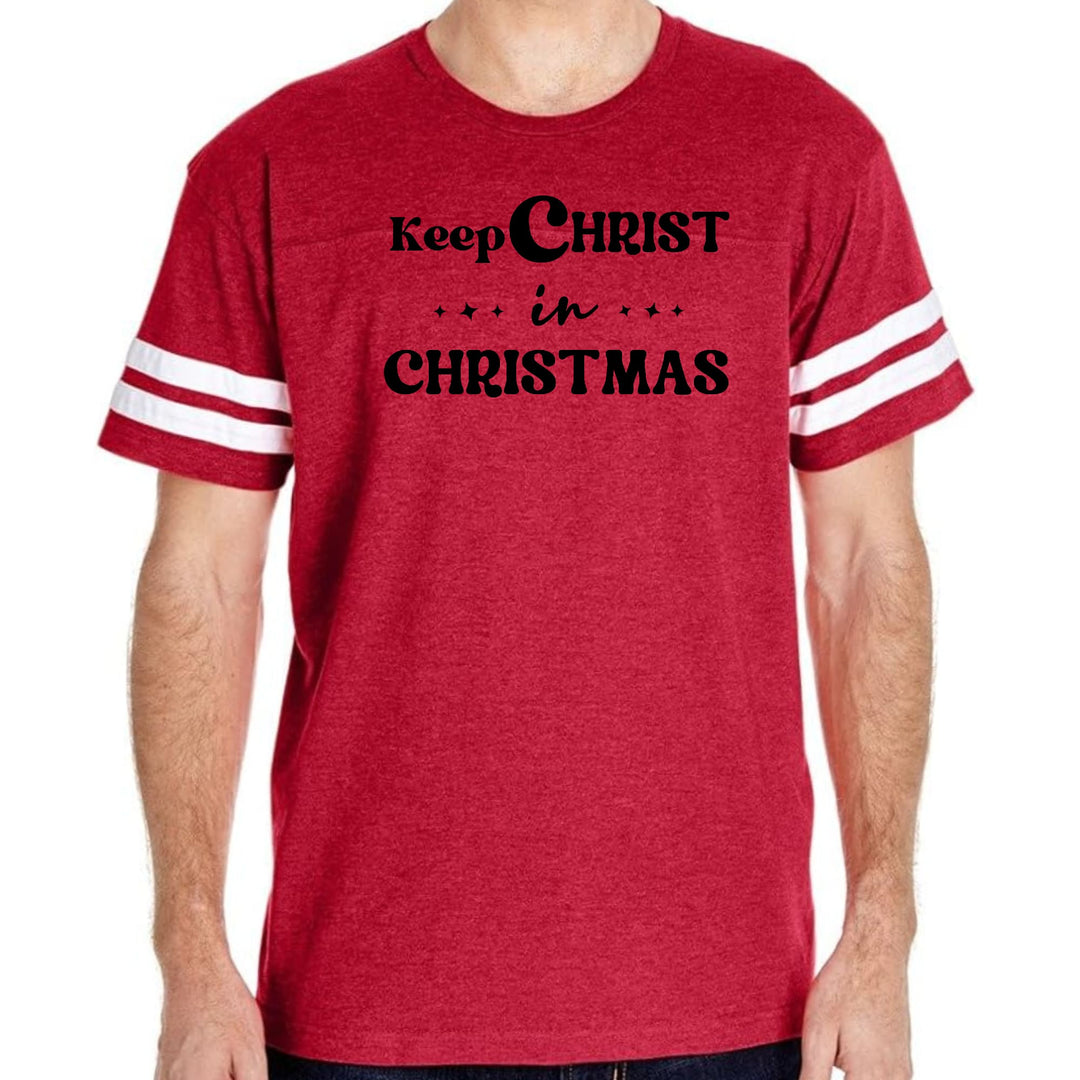 Mens Vintage Sport Graphic T-shirt Keep Christ in Christmas