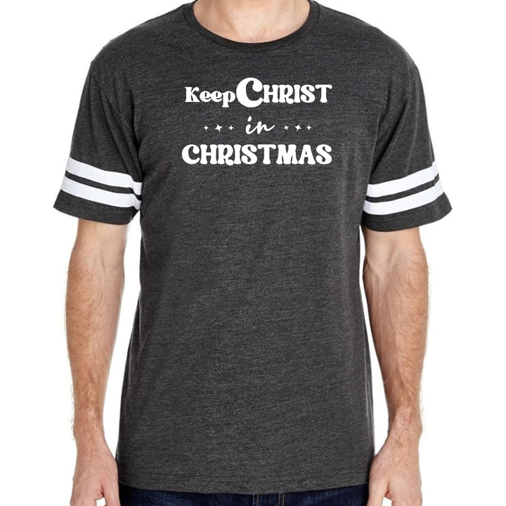 Mens Vintage Sport Graphic T-shirt Keep Christ in Christmas