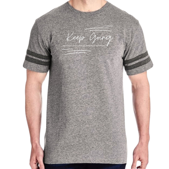 Mens Vintage Sport Graphic T-shirt Keep Going Don’t Give Up