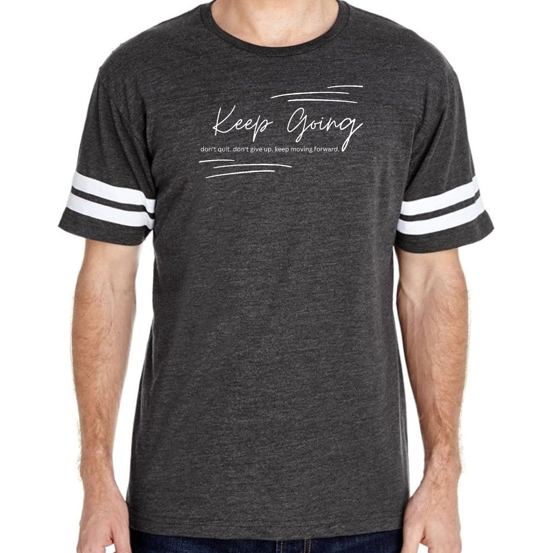 Mens Vintage Sport Graphic T-shirt Keep Going Don’t Give Up