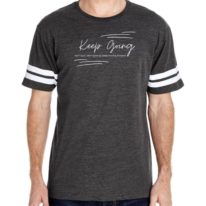 Mens Vintage Sport Graphic T-shirt Keep Going Don’t Give Up