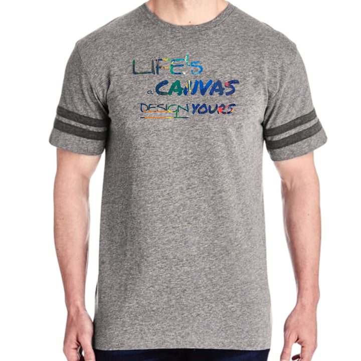 Mens Vintage Sport Graphic T-shirt Life’s a Canvas Design Yours Print