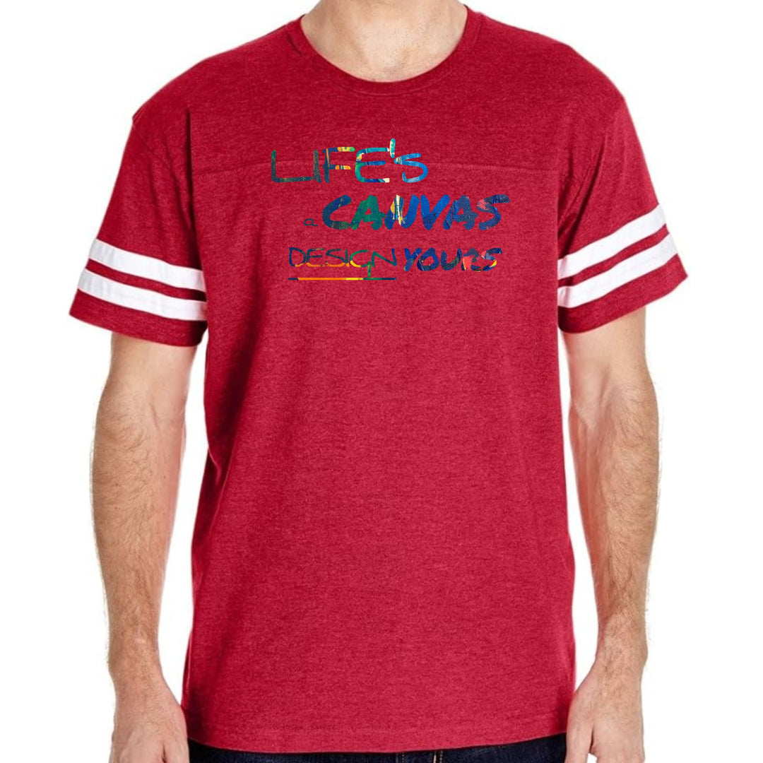 Mens Vintage Sport Graphic T-shirt Life’s a Canvas Design Yours Print