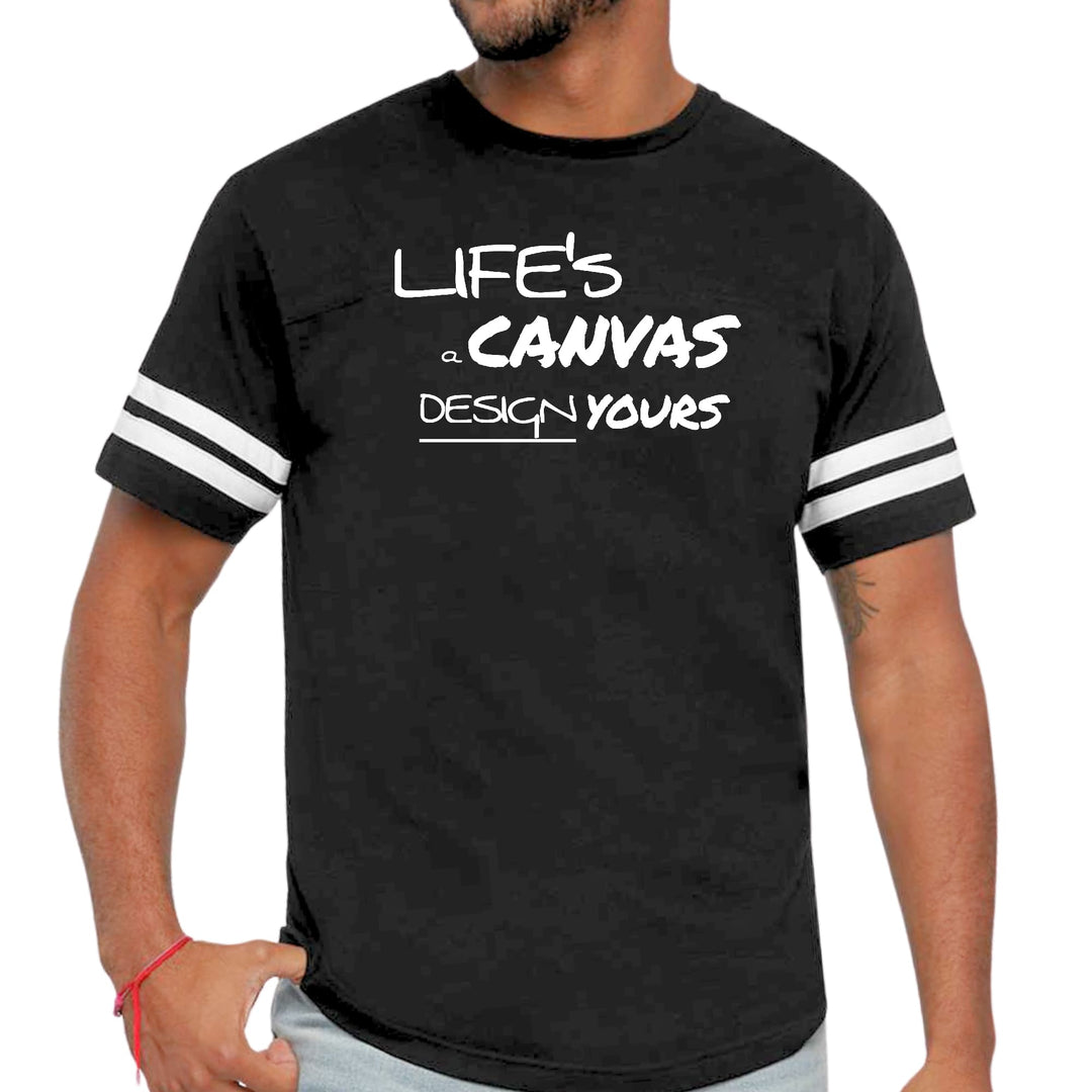 Mens Vintage Sport Graphic T-shirt Life’s a Canvas Design Yours