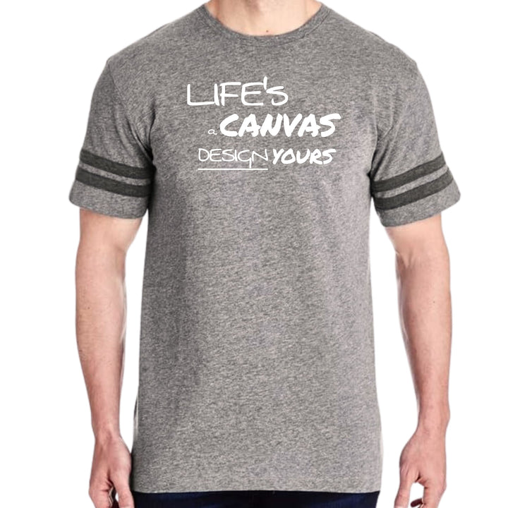 Mens Vintage Sport Graphic T-shirt Life’s a Canvas Design Yours