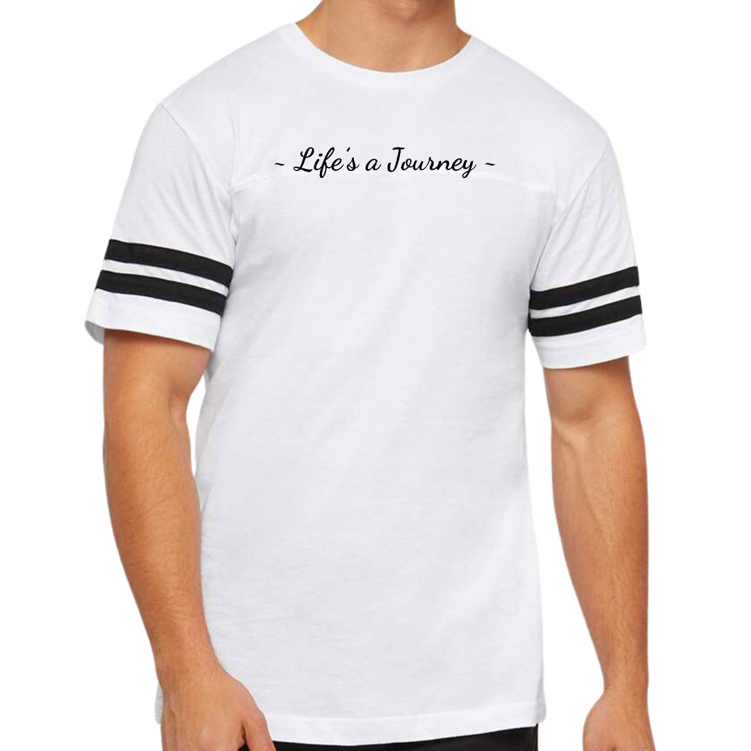 Mens Vintage Sport Graphic T-shirt Life’s a Journey Black Print