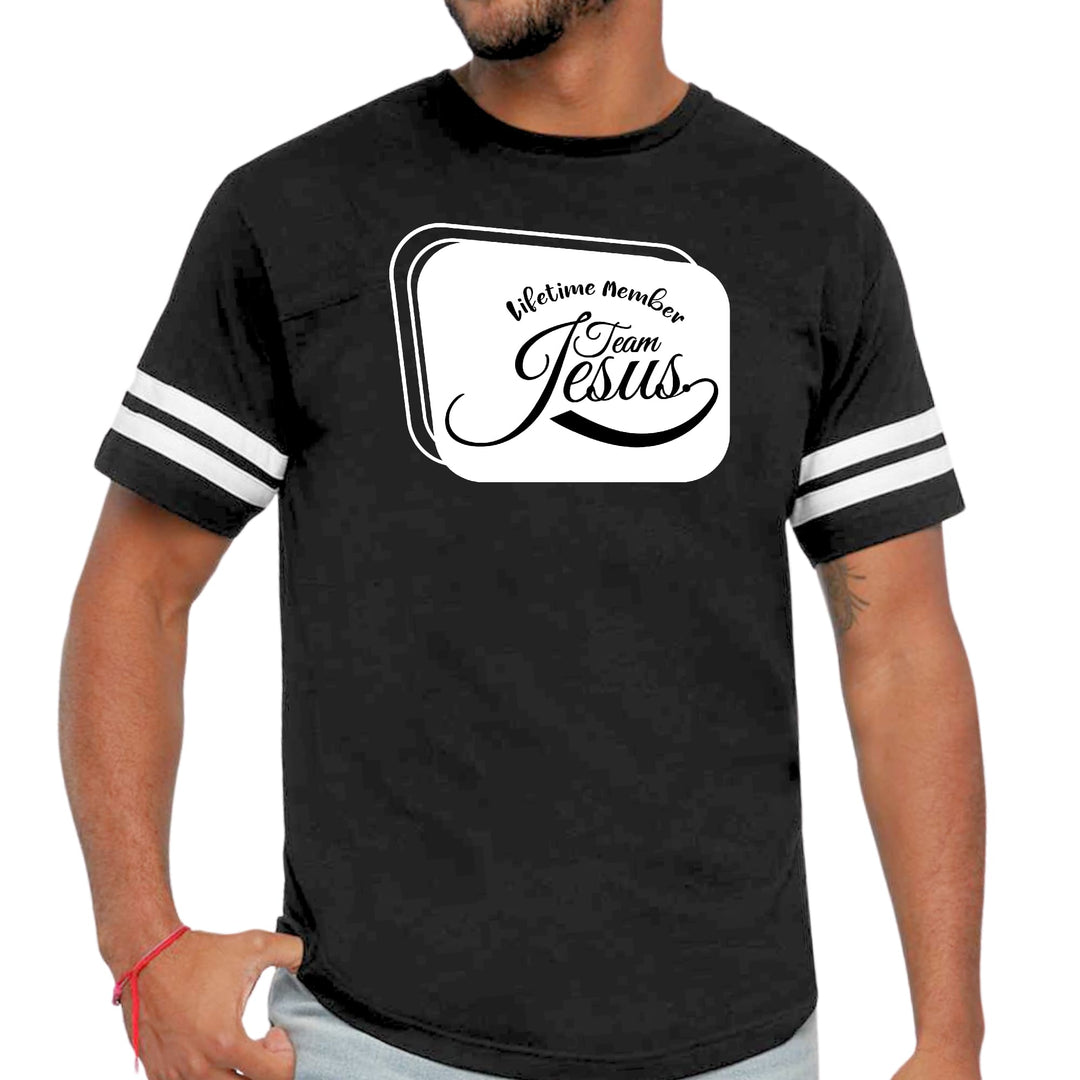 Mens Vintage Sport Graphic T-shirt Lifetime Member Team Jesus