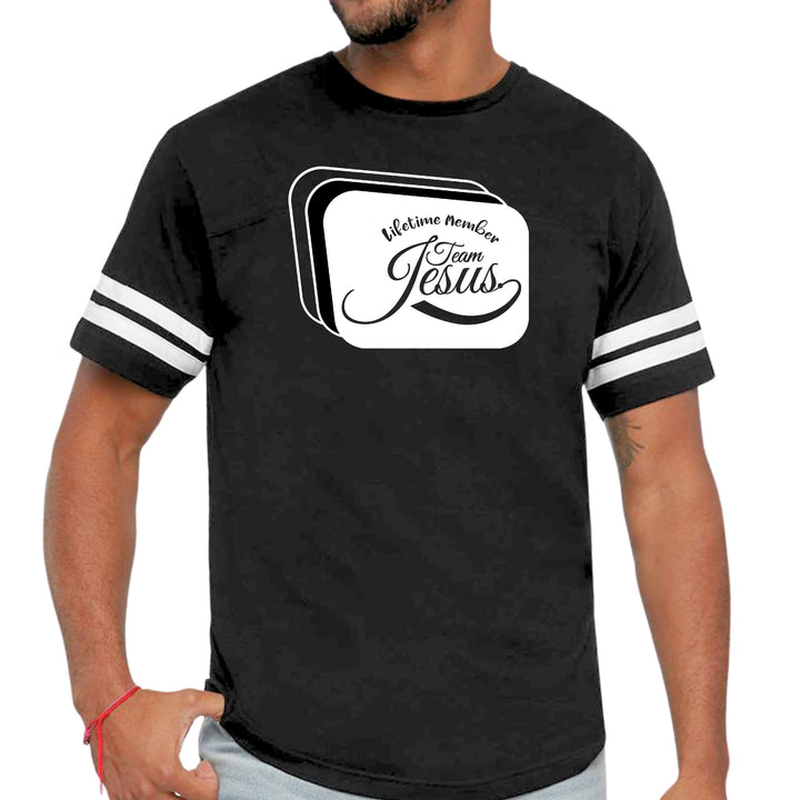 Mens Vintage Sport Graphic T-shirt Lifetime Member Team Jesus