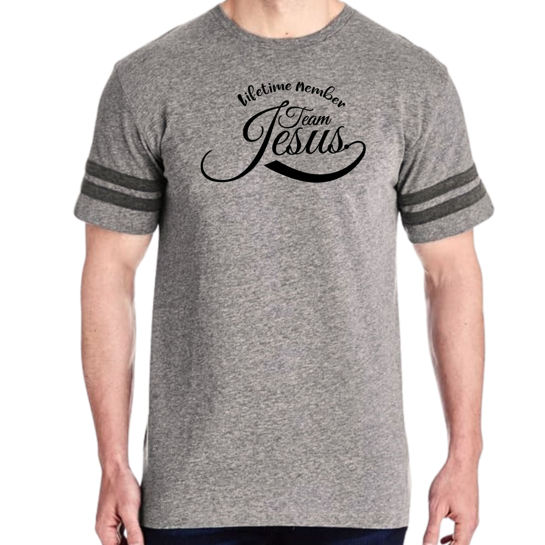 Mens Vintage Sport Graphic T-shirt Lifetime Member Team Jesus