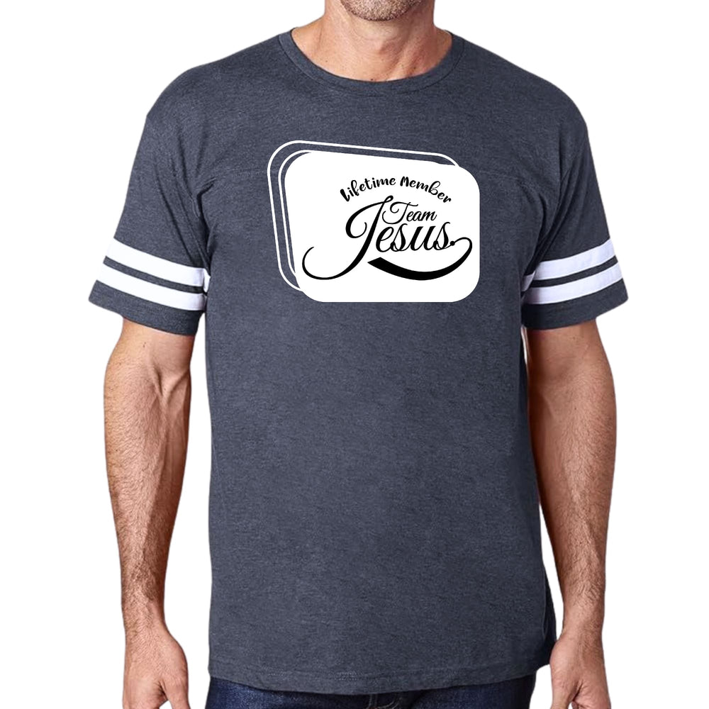 Mens Vintage Sport Graphic T-shirt Lifetime Member Team Jesus