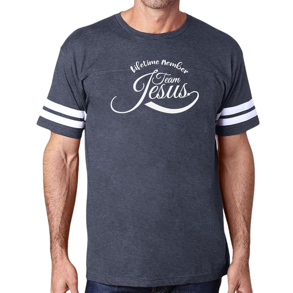 Mens Vintage Sport Graphic T-shirt Lifetime Member Team Jesus