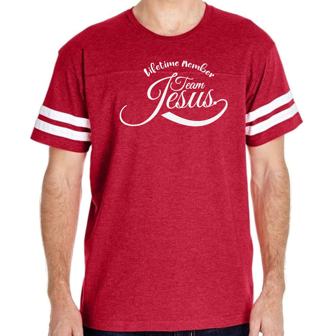 Mens Vintage Sport Graphic T-shirt Lifetime Member Team Jesus
