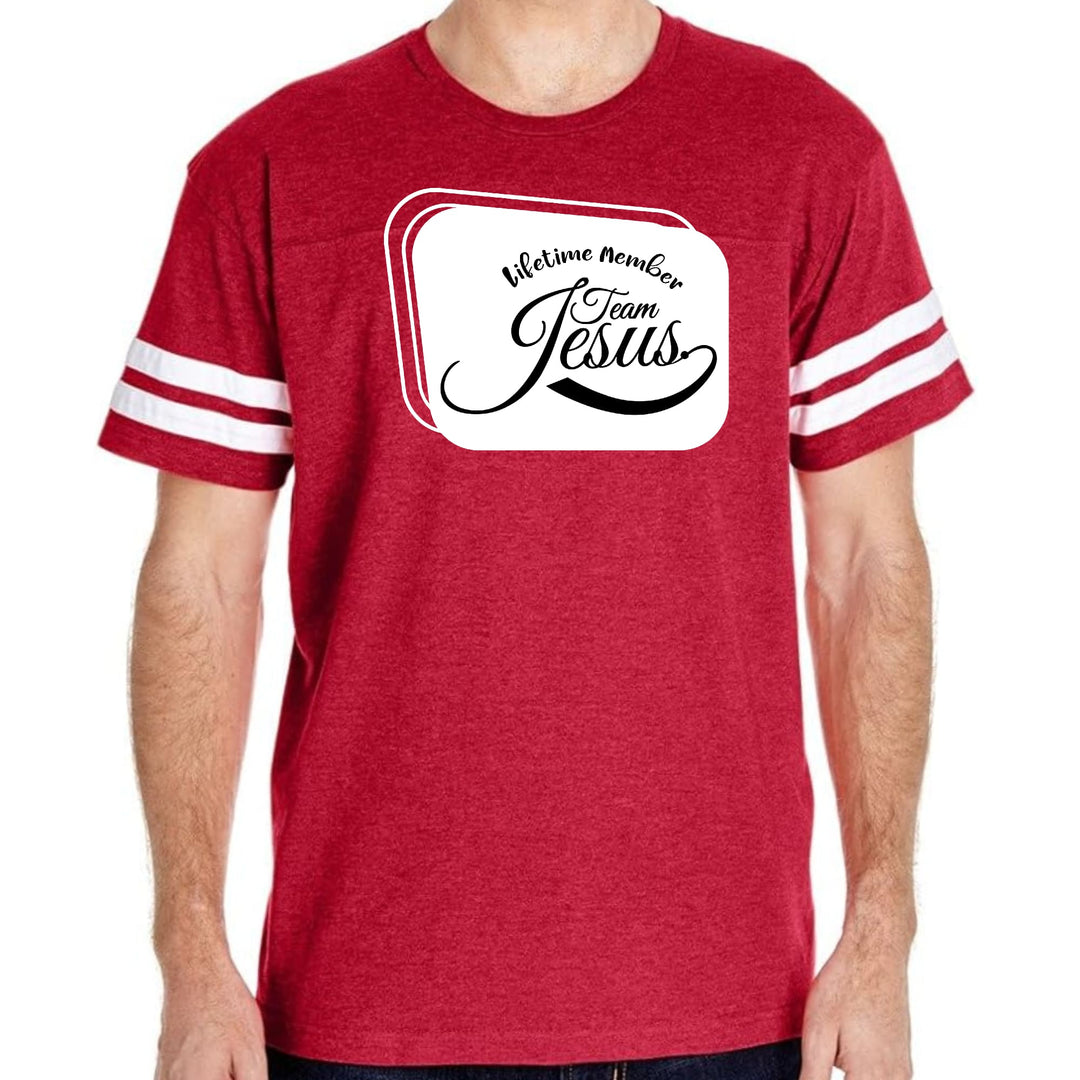 Mens Vintage Sport Graphic T-shirt Lifetime Member Team Jesus