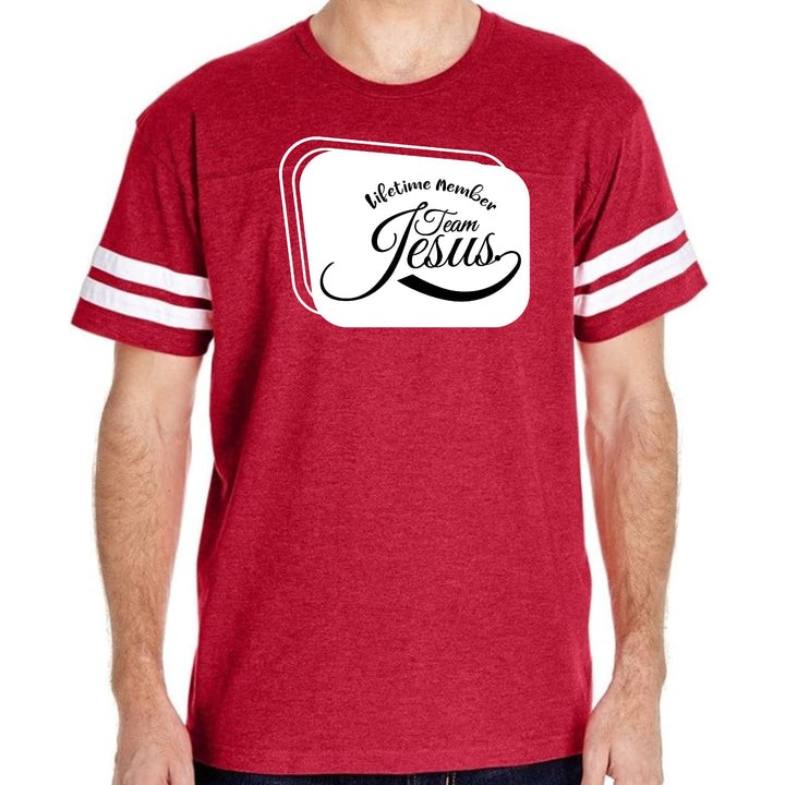 Mens Vintage Sport Graphic T-shirt Lifetime Member Team Jesus