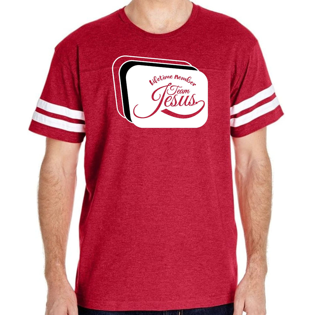 Mens Vintage Sport Graphic T-shirt Lifetime Member Team Jesus