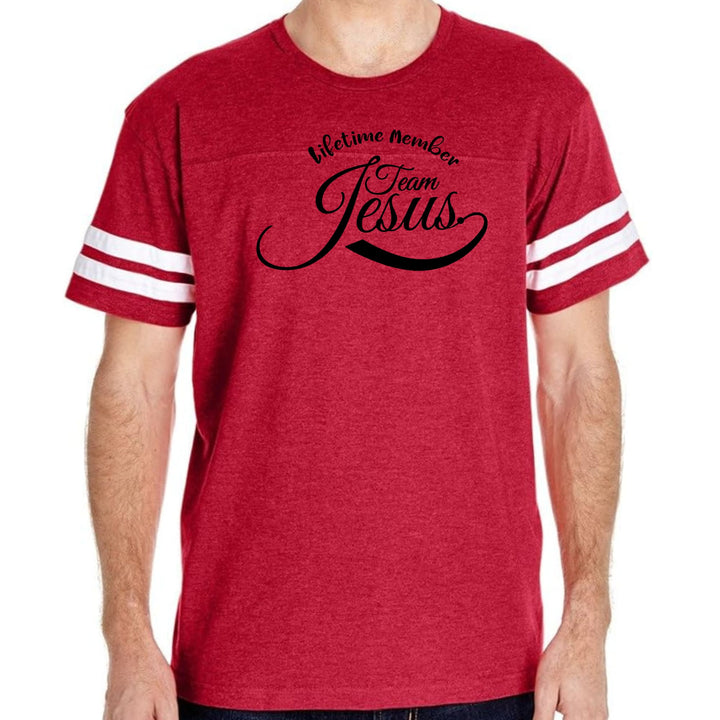 Mens Vintage Sport Graphic T-shirt Lifetime Member Team Jesus