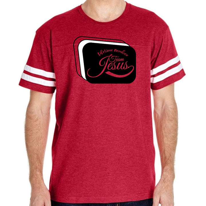 Mens Vintage Sport Graphic T-shirt Lifetime Member Team Jesus