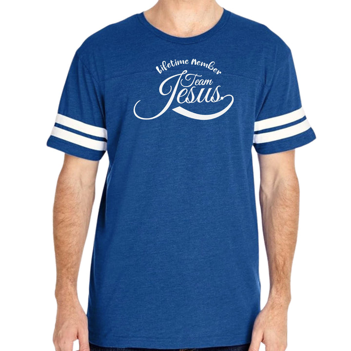 Mens Vintage Sport Graphic T-shirt Lifetime Member Team Jesus