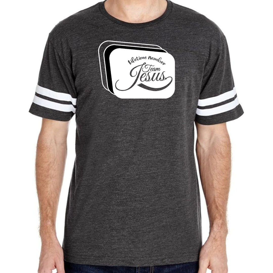 Mens Vintage Sport Graphic T-shirt Lifetime Member Team Jesus