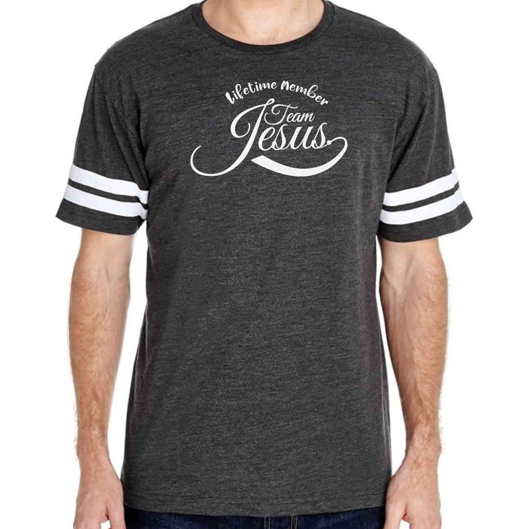 Mens Vintage Sport Graphic T-shirt Lifetime Member Team Jesus