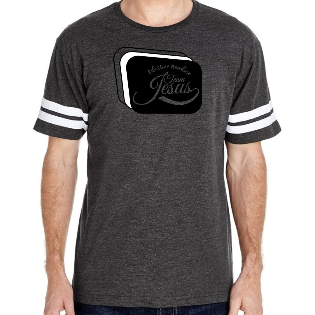 Mens Vintage Sport Graphic T-shirt Lifetime Member Team Jesus