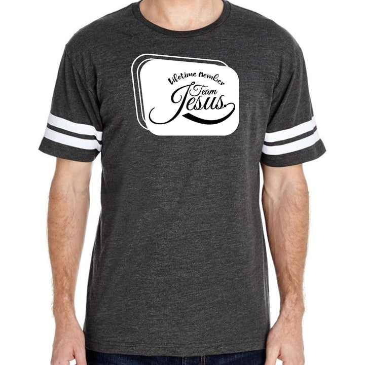 Mens Vintage Sport Graphic T-shirt Lifetime Member Team Jesus