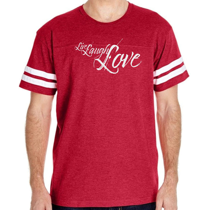 Mens Vintage Sport Graphic T-shirt Live Laugh Love Light Grey