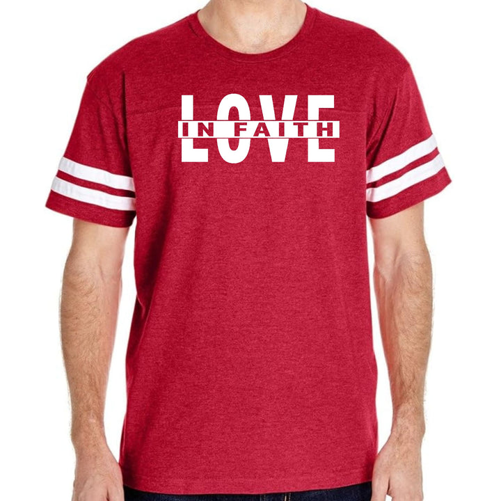Mens Vintage Sport Graphic T-shirt Love in Faith - Mens/T-Shirts/Vintage Sport