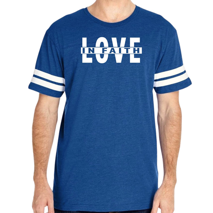 Mens Vintage Sport Graphic T-shirt Love in Faith - Mens/T-Shirts/Vintage Sport