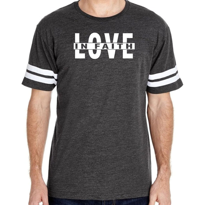 Mens Vintage Sport Graphic T-shirt Love in Faith - Mens/T-Shirts/Vintage Sport