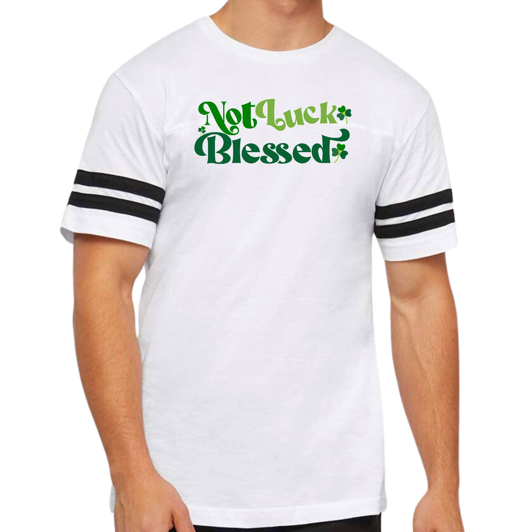 Mens Vintage Sport Graphic T-shirt - not Luck Blessed - Mens/T-Shirts/Vintage