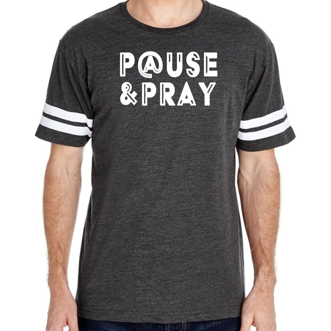 Mens Vintage Sport Graphic T-shirt Pause and Pray - Mens/T-Shirts/Vintage Sport