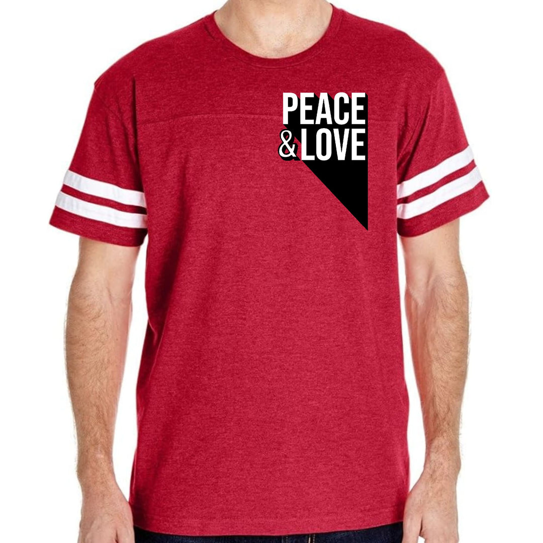 Mens Vintage Sport Graphic T-shirt Peace and Love Print - Mens/T-Shirts/Vintage