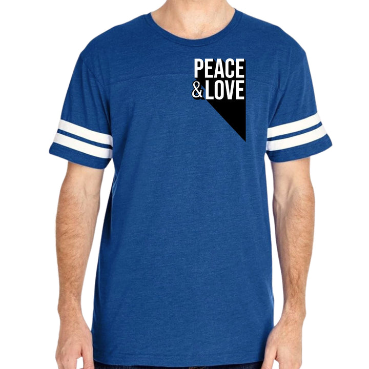 Mens Vintage Sport Graphic T-shirt Peace and Love Print - Mens/T-Shirts/Vintage