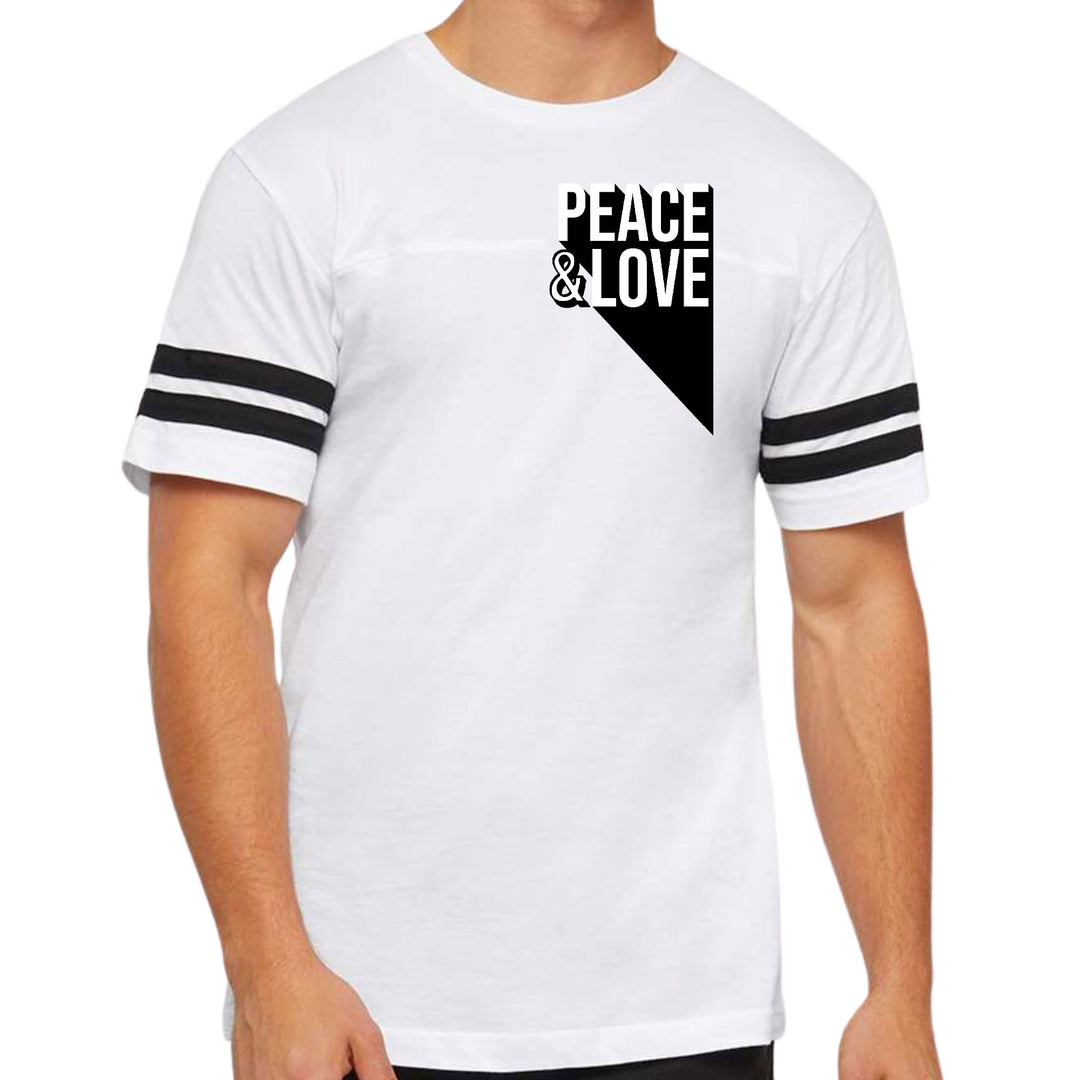 Mens Vintage Sport Graphic T-shirt Peace and Love Print - Mens/T-Shirts/Vintage
