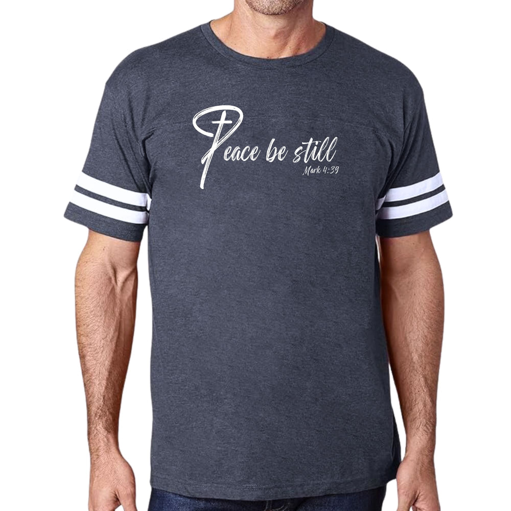Mens Vintage Sport Graphic T-shirt Peace be Still - Mens/T-Shirts/Vintage Sport