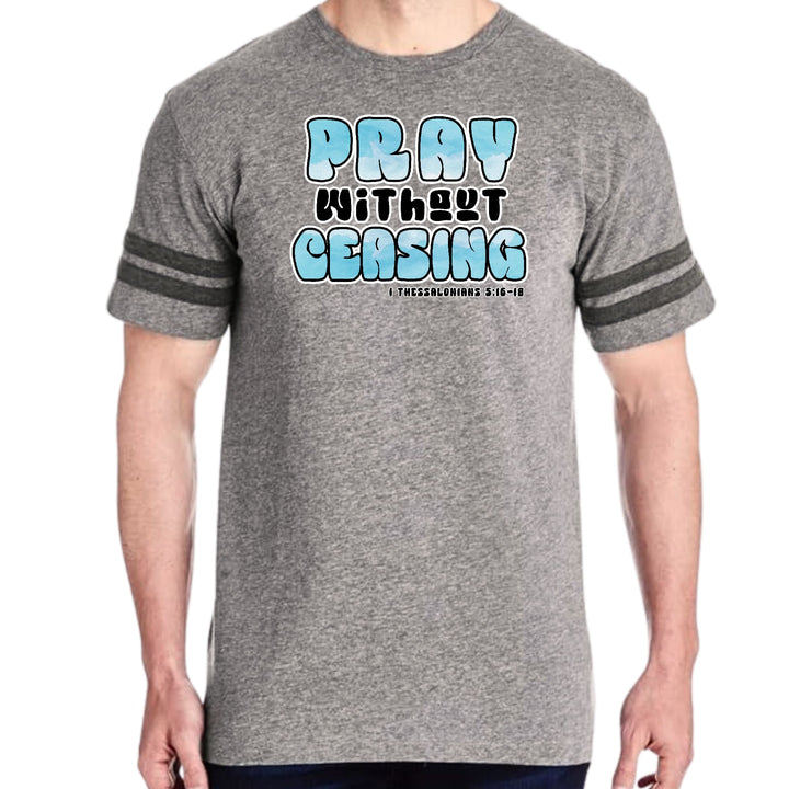 Mens Vintage Sport Graphic T-shirt Pray Without Ceasing - Mens/T-Shirts/Vintage
