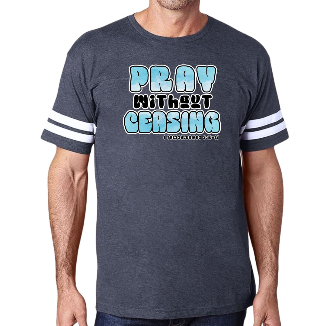 Mens Vintage Sport Graphic T-shirt Pray Without Ceasing - Mens/T-Shirts/Vintage