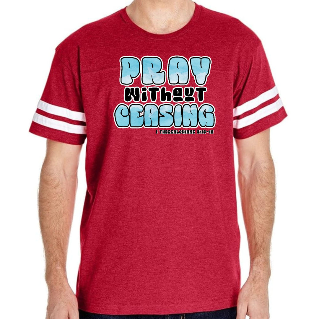 Mens Vintage Sport Graphic T-shirt Pray Without Ceasing - Mens/T-Shirts/Vintage