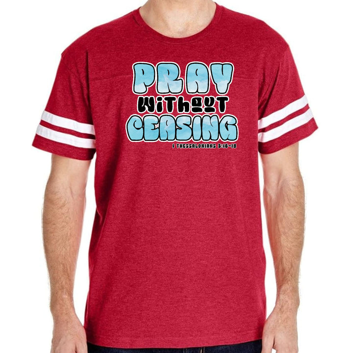 Mens Vintage Sport Graphic T-shirt Pray Without Ceasing - Mens/T-Shirts/Vintage