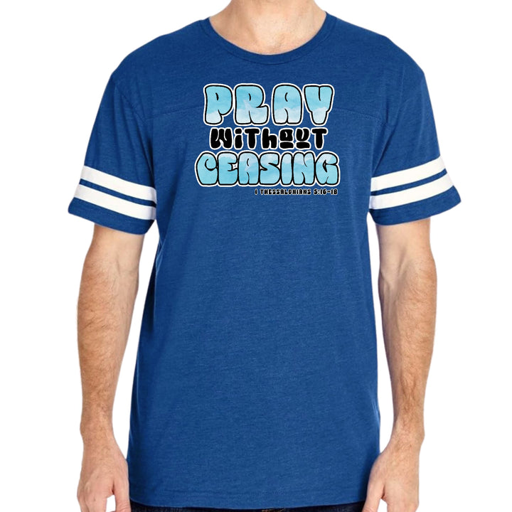 Mens Vintage Sport Graphic T-shirt Pray Without Ceasing - Mens/T-Shirts/Vintage