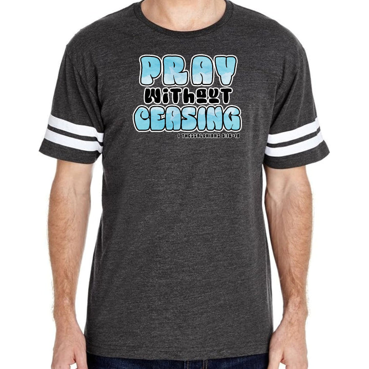 Mens Vintage Sport Graphic T-shirt Pray Without Ceasing - Mens/T-Shirts/Vintage