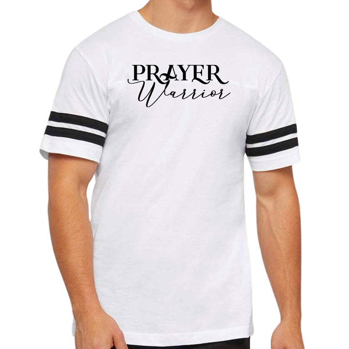 Mens Vintage Sport Graphic T-shirt Prayer Warrior Script Style
