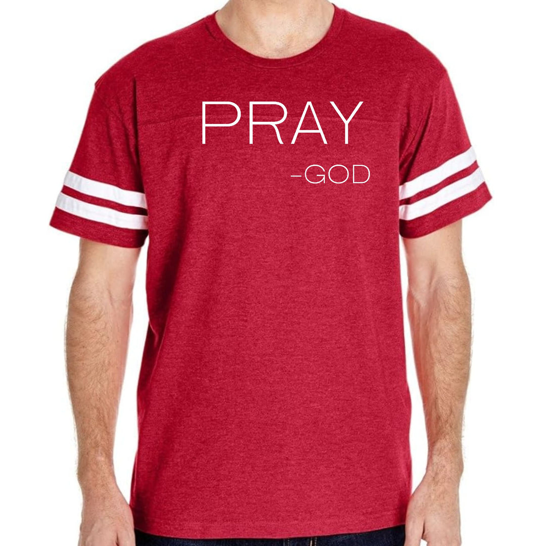 Mens Vintage Sport Graphic T-shirt Say It Soul ’pray-god’ Statement - Mens