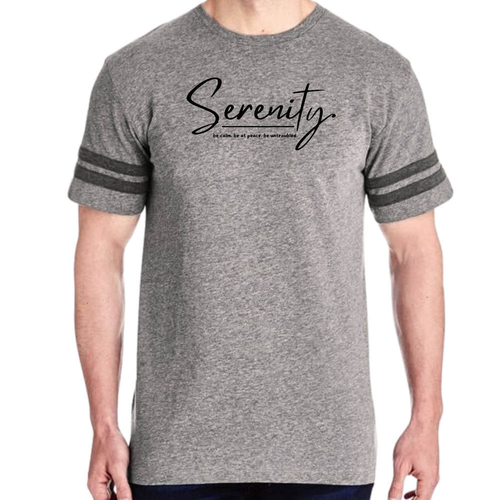Mens Vintage Sport Graphic T-shirt Serenity - be Calm be at Peace
