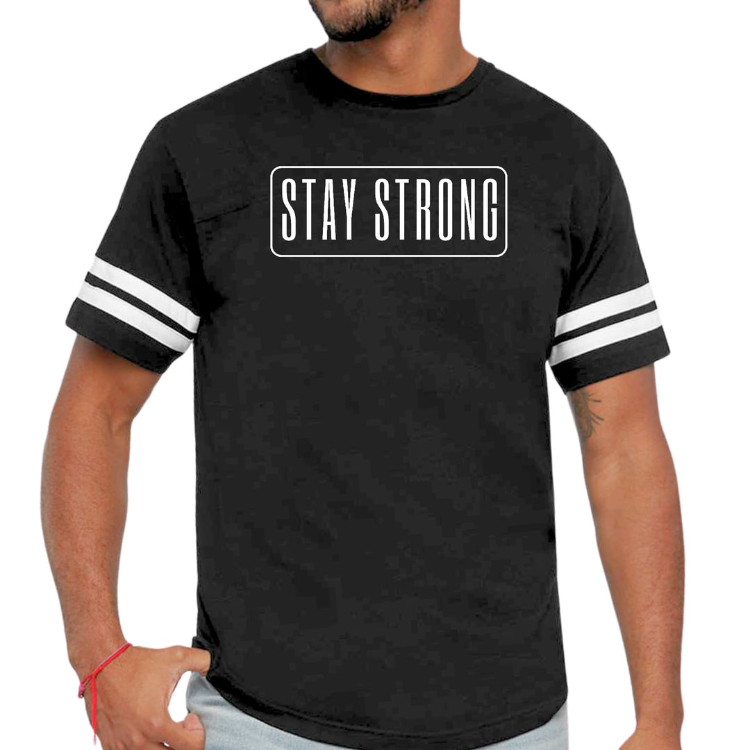 Mens Vintage Sport Graphic T-shirt Stay Strong Print - Mens/T-Shirts/Vintage