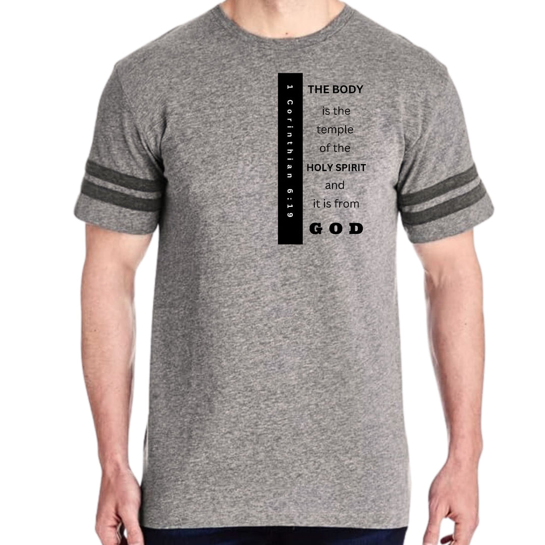 Mens Vintage Sport Graphic T-shirt The Body Is The Temple Print - Mens