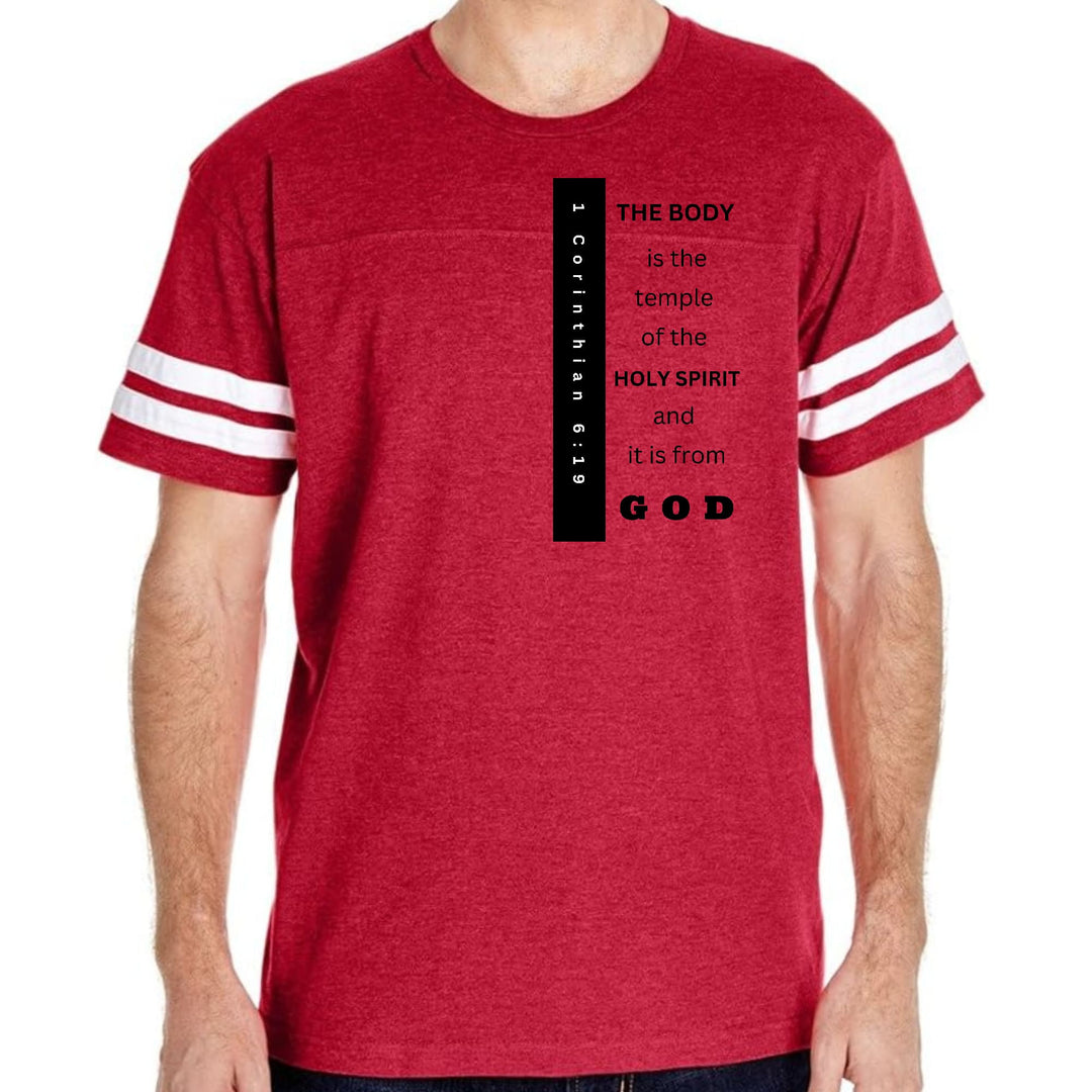 Mens Vintage Sport Graphic T-shirt The Body Is The Temple Print - Mens